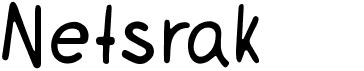preview image of the Netsrak font