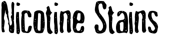 preview image of the Nicotine Stains font