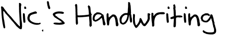 preview image of the Nic's Handwriting font