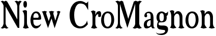 preview image of the Niew CroMagnon font