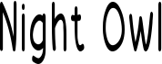 preview image of the Night Owl font