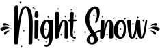 preview image of the Night Snow font