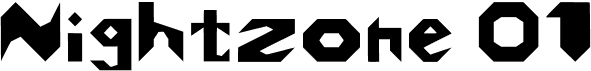 preview image of the Nightzone 01 font