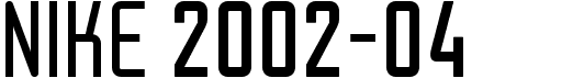 preview image of the Nike 2002-04 font