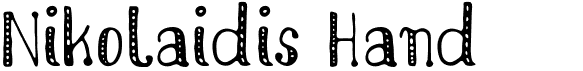 preview image of the Nikolaidis Hand font