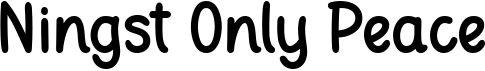 preview image of the Ningst Only Peace font