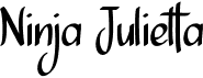 preview image of the Ninja Julietta font
