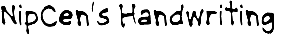 preview image of the NipCen's Handwriting font