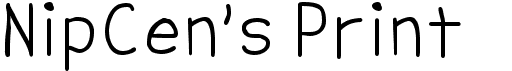preview image of the NipCen's Print Unicode font