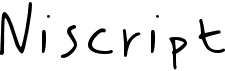 preview image of the Niscript font