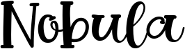 preview image of the Nobula font