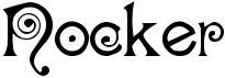 preview image of the Nocker font