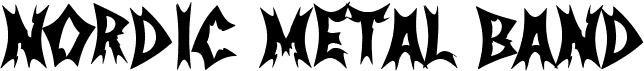 preview image of the Nordic Metal Band font
