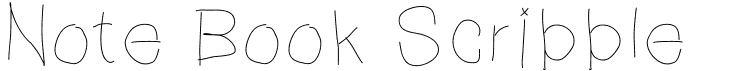 preview image of the Note Book Scribble font