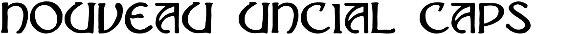 preview image of the Nouveau Uncial Caps font
