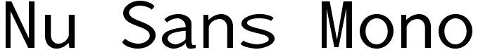 preview image of the Nu Sans Mono font