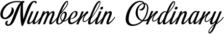 preview image of the Numberlin Ordinary font