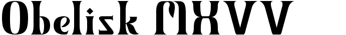 preview image of the Obelisk MXVV font