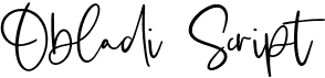 preview image of the Obladi Script font