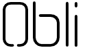 preview image of the Obli font