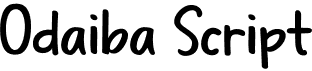 preview image of the Odaiba Script font