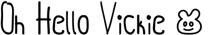 preview image of the Oh Hello Vickie font
