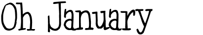 preview image of the Oh January font