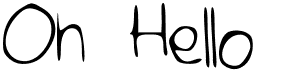 preview image of the Oh Hello font