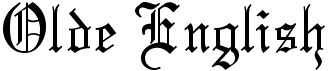 preview image of the Olde English font