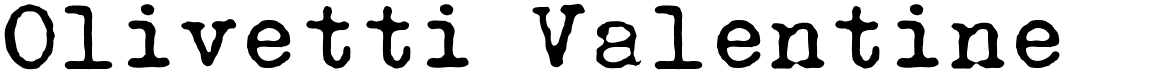 preview image of the Olivetti Valentine font