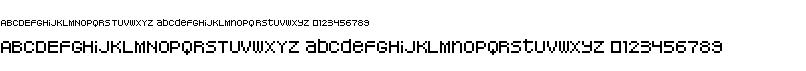 preview image of the Omega Pixel Biform font