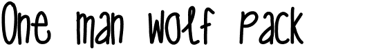 preview image of the One man wolf pack font