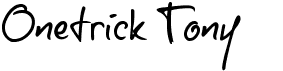 preview image of the Onetrick Tony font