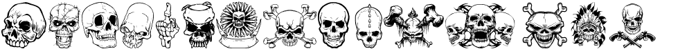 preview image of the Only Skulls font