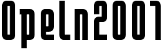 preview image of the Opeln2001 font