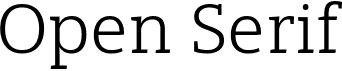 preview image of the Open Serif font