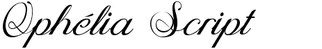preview image of the Ophélia Script font