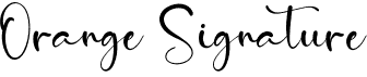 preview image of the Orange Signature font