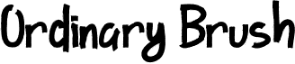preview image of the Ordinary Brush font