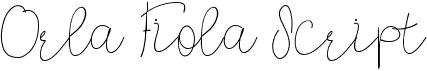 preview image of the Orla Fiola Script font