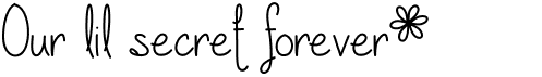 preview image of the Our lil secret forever font