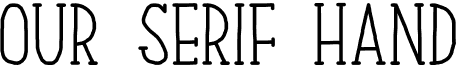 preview image of the Our Serif Hand font