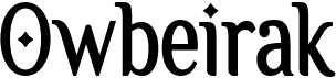 preview image of the Owbeirak font