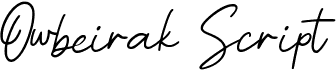 preview image of the Owbeirak Script font