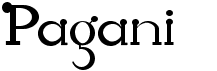 preview image of the Pagani font