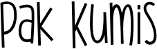 preview image of the Pak Kumis font