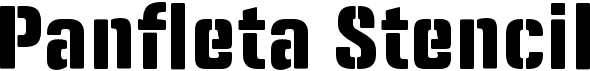 preview image of the Panfleta Stencil font