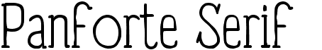 preview image of the Panforte Serif font