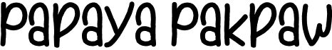 preview image of the Papaya Pakpaw font