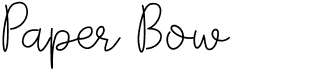 preview image of the Paper Bow font